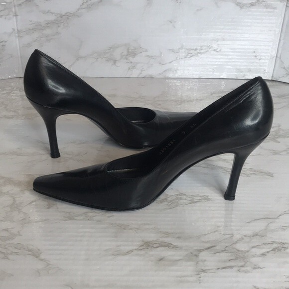 Stuart Weitzman Patent Leather Stiletto black Pumps size 9 AA - Picture 10 of 12